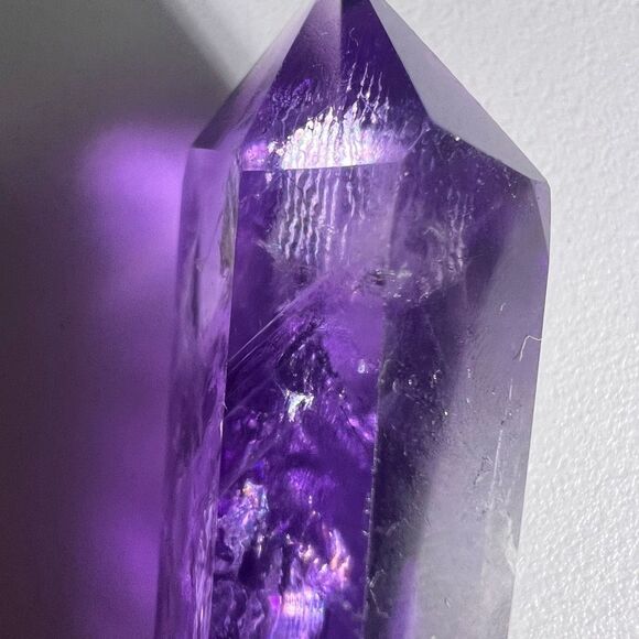 Amethyst Crystal Scepter Meditation Wand with Unique Fingerprint Inclusions (2) - Picture 5 of 13